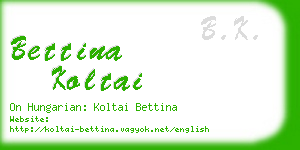 bettina koltai business card